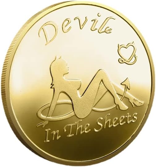 Руска секси среќна дама секси предизвик монета секси девојка зрела златна играчка подарок злато позлатена монета, подарок за занаетчиски златни