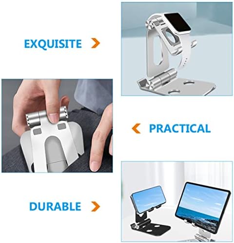 Solustre Desktop Stand Meblephone Stand Aluminum Metal Mobile Mobile Poldable Office Home For Stand Rack Поддршка за виткање на држачот