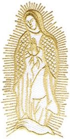 6 парчиња вредност на големо многу девица Марија Марија Гвадалупе крштевајќи злато сребро извезено железо на лепенка на лепенка