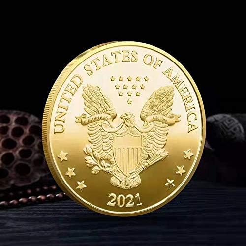 Hubcoiner 46 -ти американски претседател oeо Бајден комеморативна монета Инаугуративна предизвик монети во боја Полетен новински