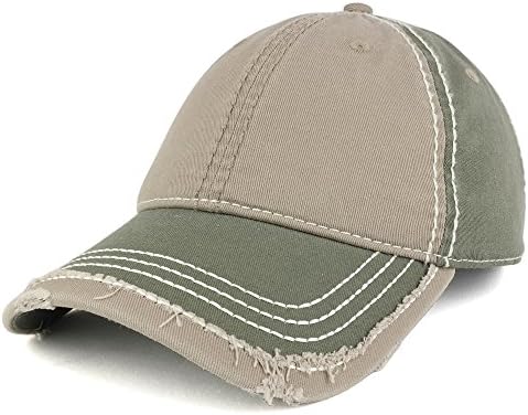 Армијата со низок профил измиен памук потресена капа со тешко зашивање