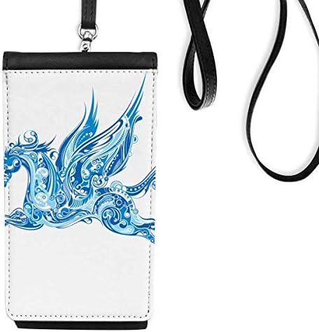 Сино коњско крило животинско уметно зрна телефонска чанта чанта што виси мобилна торбичка црн џеб