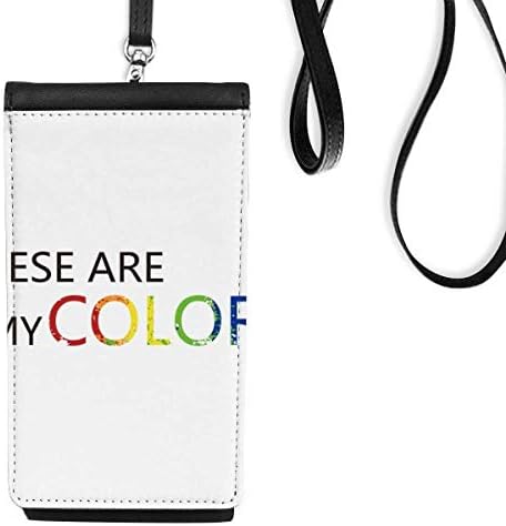 ЛГБТ знаме на виножито, овие се мои бои телефонски паричник чанта што виси мобилна торбичка црн џеб