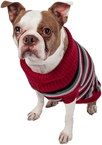Pet Life Life ® Поло -Casual Lounge Jumper Pet - џемпер за кучиња дизајнер со вратот на желка - зимска облека за кучиња дизајнирана да се