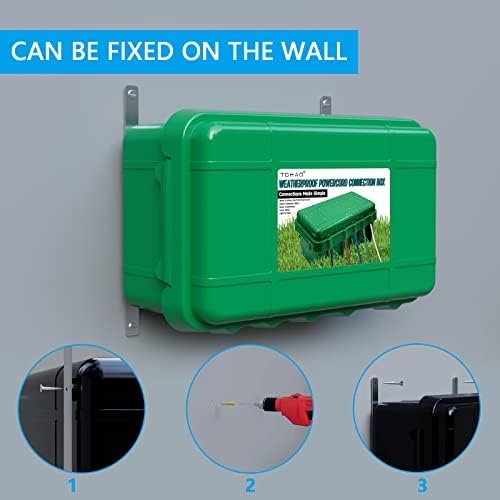 Електрична кутија Tohao Outdoor, водоотпорен, приклучок за приклучок за продолжување на кабелот за тајмер, лента за напојување, IP55