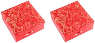 Кутија За Накит кабилок Кутија за Накит 6 парчиња Подарок Сатенски Кинески Држач Во Стил На Контејнер Брокатна Позадина Дисплеј За Накит