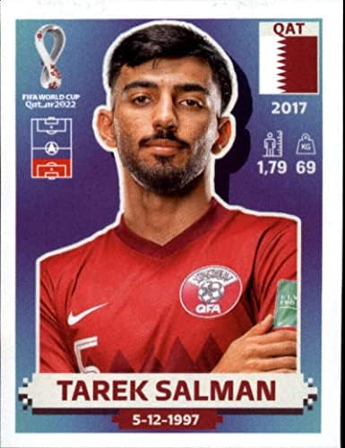 2022 година на налепница Катар на Светскиот куп во Панини QAT11 Тарек Салман Група А Катар Мини за налепници за тргување со картички