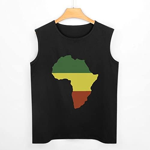 Африка Мапа Знаме Машки Тренингот Блузи Без Ракави Салата Мускулни Кошули Фитнес Бодибилдинг Лабава Атлетски Маици