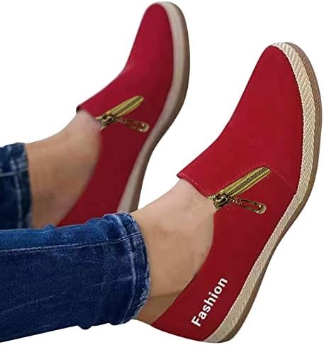 Дами мода цврста боја тркалезна пети плитки устински патент рамни обични чевли за жени летни сандали