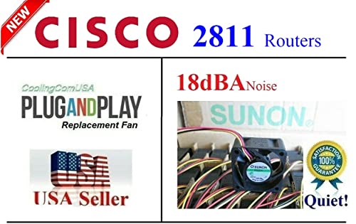 3x вентилатори за замена на тивка верзија, компатибилен за рутерот Cisco 2811, ACS-2811-fans =