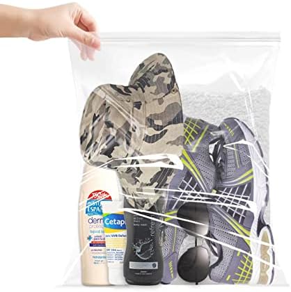 Xsourcer zipper торби за складирање, пакет од 20, 3,5 галон што се повторуваат пластични кеси за складирање, одлично складирање