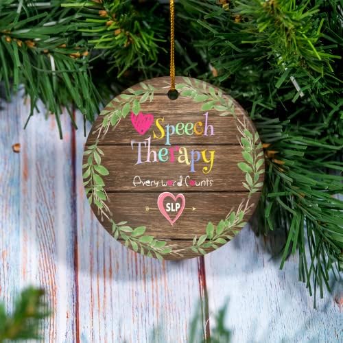Божиќно дрво - СЛП говорниот јазик Патолог подароци Орнамент - Персонализиран украс, обичен подарок за домаќинство за Божиќ, домашен украс, чувар, подарок за двојка