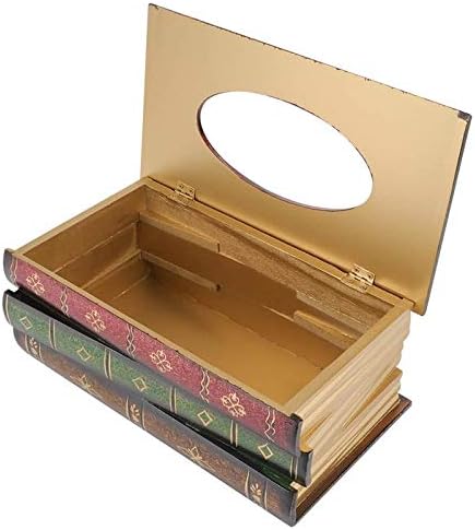 Кутија за држачи на ткиво во Бабеса, диспензерот за салфетки, креативно диспензерот на црвено ткиво на лицето Антички книга за дизајн на книги,