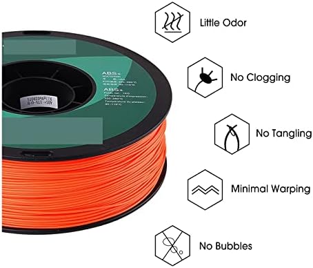 MSEURO ABS + FILAMENT 1.75mm ABS Plus 3D печатач за печатач Точност +/- 0,05mm 1kg 2.2 lbs Spool 3D материјал за печатење за 3D печатач