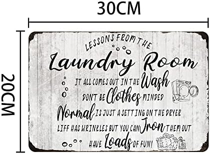 Правила за смешни алишта за перење гроздобер метален калај знак wallид декор рустикален фарма куќа за перење алишта за домашни украси подароци