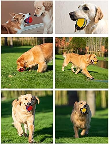 Чамрсонг Тешки Играчки За Кучиња Средна Раса, Агресивни Џвакачи Во Форма На Топка Од 3 Инчи Издржливи Играчки За Џвакање За Заби За Кучиња