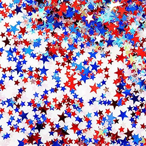 ПВЦ starвездена табела со фолија starвезда патриотска за 4 -ти јули декорација на Денот на независноста на Денот на забавата црвено