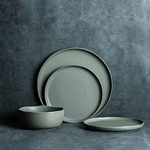 Amorarc stoneware чинии за житни култури за кујна, 28oz големи чинии од керамичка супа сет од 6 за оброк, кујнски чинии отпорни на чипови со