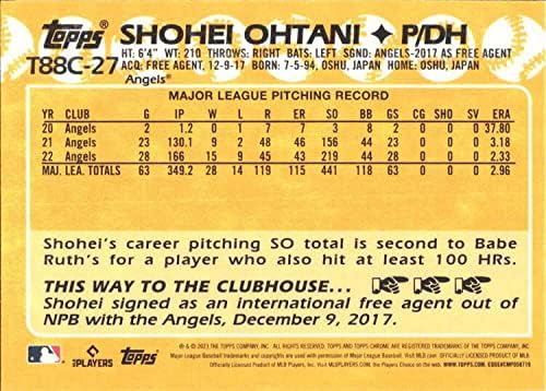 2023 Топс серија една сребрена пакувања Mojo Refractor T88C-27 Shohei Ohtani NM-MT Лос Анџелес Ангели Бејзбол Трговска картичка MLB