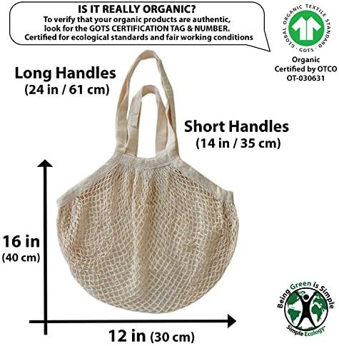 Едноставна Екологија Органски Памук Тешки Двојна Рачка Низа Торба