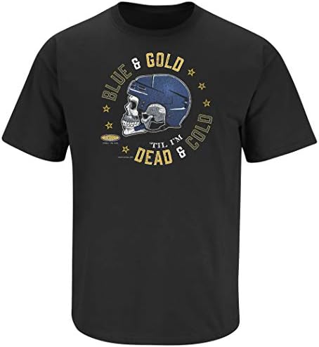 Fansубителите на хокеј на Сент Луис. Сино и злато, јас сум мртва и ладна црна маица.