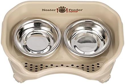 Neater Footer Express for Cats - Мешано доказ за миленичиња со храна со не'рѓосувачки челик и чинии за вода - доказ за капење, не -врвови и не