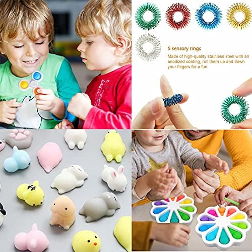 Сет на сензорни играчки за пакување Jawhock 21 пакет, олеснување на стресот и намалување на вознемиреност за деца, совршени за забави за забави