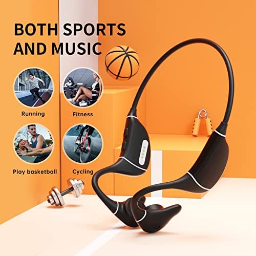 Слушалки за спроводливост на коските Bluetooth 5.2 безжични слушалки за отворено уво IPX8 водоотпорни слушалки за пливање со MP3 8 GB флеш