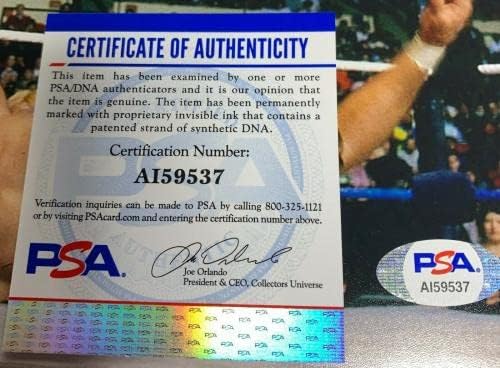 Greg The Hammer Valentine WWF потпиша 8x10 Photo PSA AI59537 - Автограмирани фотографии во борење