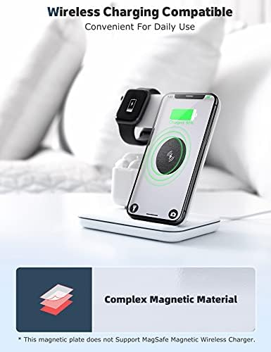 ESAMCORE Магнетски телефон монтирање метална плоча, безжично полнење Компатибилна налепница за телефонски магнет за држач за магнетски