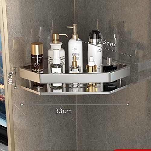 Xofine 1-3 Ниво на бања агол туш кади, полица за организатор на тоалети, без дупчење/дупчење кујнски зачини за зачини, за козметика за