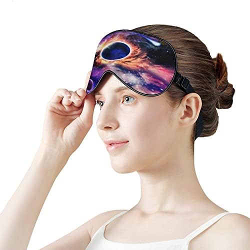 Биг Бенг Сончев систем Планета за спиење за слепите маски за очила за очи со сенка на очите со прилагодлива лента за жени мажи ноќ