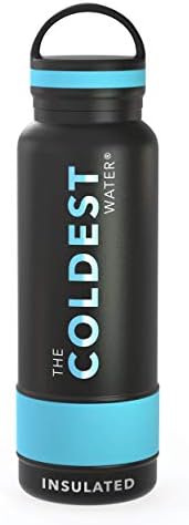 Најстудено спортско шише со вода - доказ за протекување, вакуум изолиран не'рѓосувачки челик, двоен wallид, термо кригла, метална