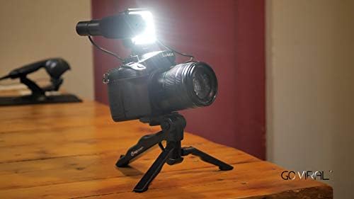 DigiPower како мене #goviral vlogging комплет за мобилен телефон и дигитални фотоапарати | Со микрофон, 36 LED светло, зафат на паметни телефони, статив | Опрема за блогирање за сни?