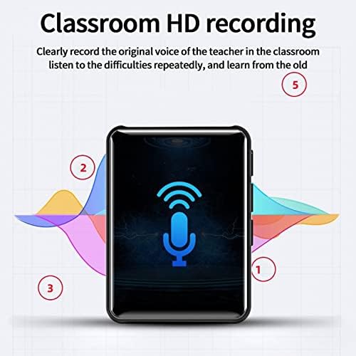 Копче за целосен екран со 1,8 инчи HD MP3 Bluetooth Walkman. Поддржува Bluetooth врска. Слика и прелистување на видео. Книга за