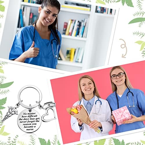 Јинкин 12 Постави подароци за медицинска сестра за клучеви за жени медицинска сестра Недела за благодарност Подарок медицинска