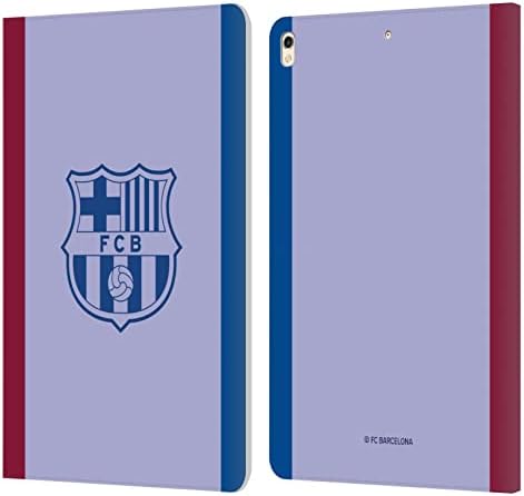 Дизајн на главни случаи официјално лиценциран ФК Барселона Трети 2021/22 Крест комплет за кожа на паричникот на паричникот, компатибилен со Apple
