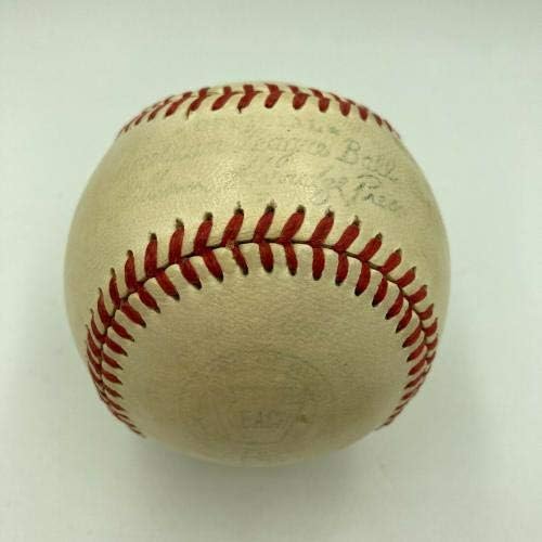 Сингл на Тај Коб потпиша автограмиран во 1949 година Официјална американска лига Бејзбол ЈСА Коа - Автограмирани бејзбол