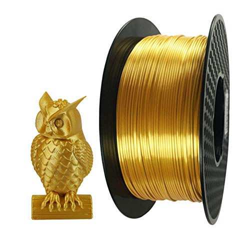 Филамент од свила злато Пла 1,75 мм 3Д филамент за печатење 1kg 2.2lbs spool 3D материјал за печатач сјај свилен сјаен метален
