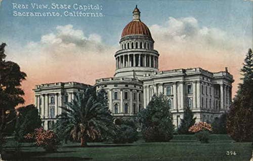 Заден Поглед, Државен Капитол Сакраменто, Калифорнија Ка Оригинална Античка Разгледница