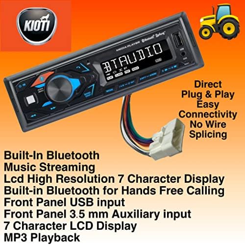 Kioti Трактор Приклучок &засилувач; Игра Стерео Радио AM FM Bluetooth NX RX Dk Ck Серија Кабина Лесно Поврзување Темперамент Без Жица Спојување
