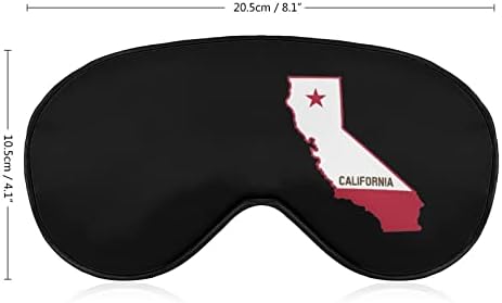 Знаме На Калифорнија Маска За Спиење Со Врзани Очи Симпатична Сенка За Очи Смешна Ноќна Покривка Со Прилагодлив Ремен За Жени Мажи