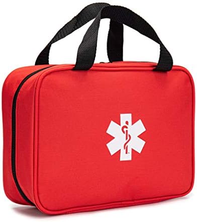 Jipemtra црвена торба за прва помош празна торбичка за спасување за патувања прва лекови за складирање и вонредна состојба за итни