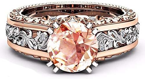 Модни прстени за жени околу симулиран дијамантски прстен моден луксузен ангажман свадбен накит за женски подароци Loveубовен прстен