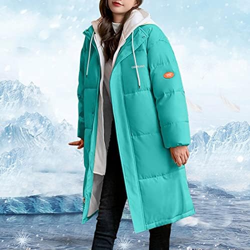Пафер палто за жени со долг зимски елек палто со аспиратор со долг ракав затоплување со зимско руно јакни