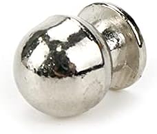Geesatis 16 парчиња мини бронзено влечење копчиња накит дрвени кутии рачки декор гроздобер влечење тркалезни копчиња за мебел за фиоки, со завртки за монтирање, сребро