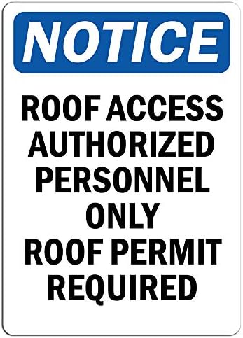 Известување - Забелешка за пристап до покривот Овластен персонал само знак | Знак за малопродажба на налепници на етикета се држи до која