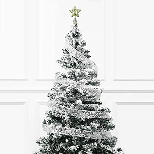 Лустерски кристали замена октагон Божиќна лента самовила, Божиќни предводени светла, двојни ленти со жица, украсување на новогодишни украси,