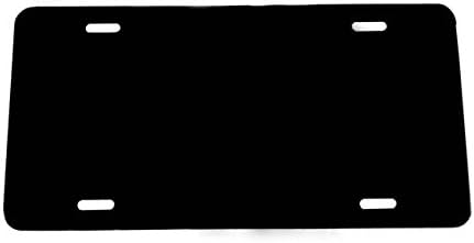 Црна [1-Пакет] Празна Алуминиумска Регистарска Табличка-0,025 Дебелина / 0,5 мм-Големина НА САД/Канада 12х6