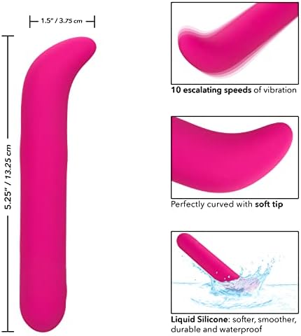 Calexotics Bliss ™ Liquid Silicone G Vibe - Масирање на секс играчки со големина на патување со големина на патување за жени - розова